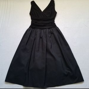 Eliza J LBD Little Black Dress ruching v-neck special occasion wedding 8